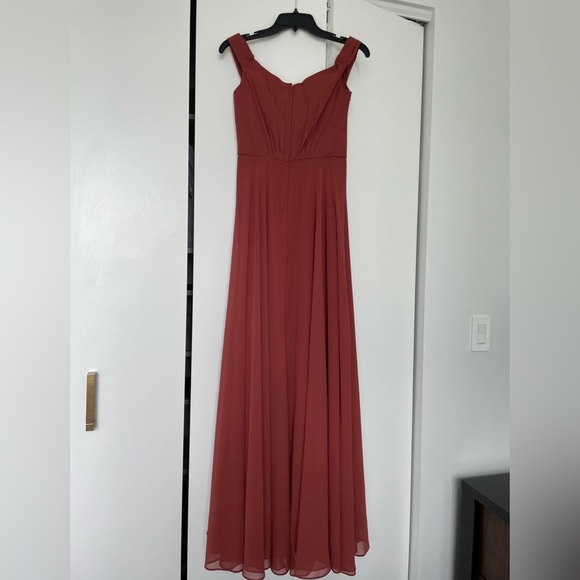 Off The Shoulder Floor-Length Dress — perfect for fall/winter weddings! - Picture 2 of 4